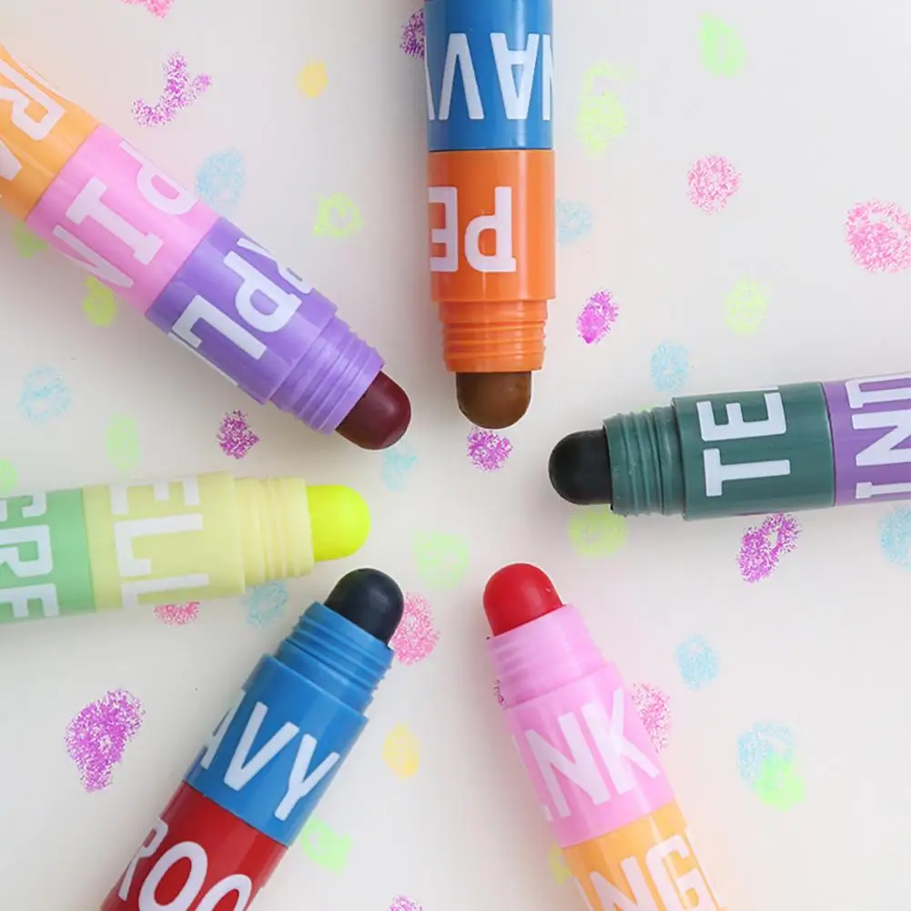 Round Tip Marker Pen Highlighter Markers for Art Projects Colorful Marker Pen Washable Crayon Set for Kids' Art Supplies Diy highlighter pen marker pen highlighter marker art marker