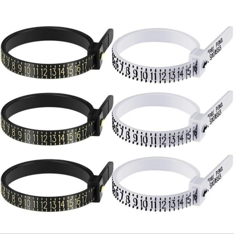 2 шт., пластиковые кольца для измерения размера пальца 2 шт., пластиковые кольца для измерения размера пальца