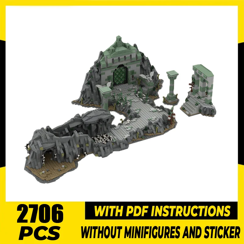 

Magical Rings Moc Building Blocks Movie Scene Paths Of The Dead Model Technology Bricks DIY Assembly Street View Toys Gifts
