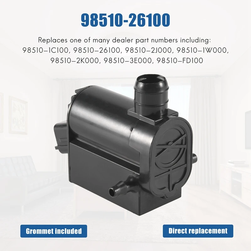 Twin Outlet Windscreen Washer Pump for HYUNDAI I20 I40 Tucson Elantra Santa Fe headlight washer pump
