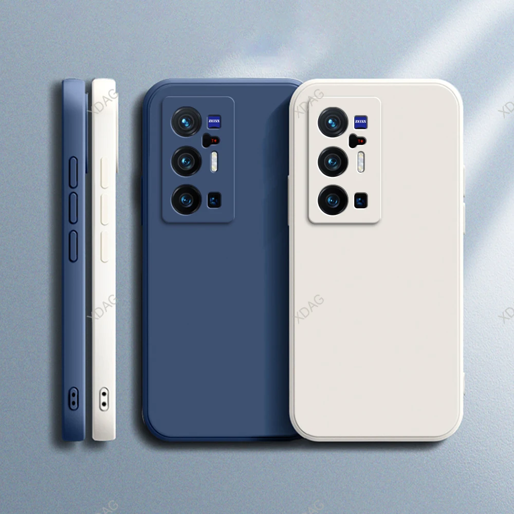 

Square Liquid Soft Silicone Phone Case for VIVO X70 Pro X70Pro Plus Pro+ 5G Funda Luxury Shockproof Camera Protection Back Cover