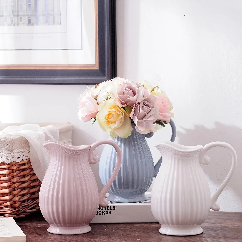 

Modern Ceramic Wedding Decorative Vase Modern White Ceramic Vase Artificial Flower Bottle Home Christmas Decoration Home Vase