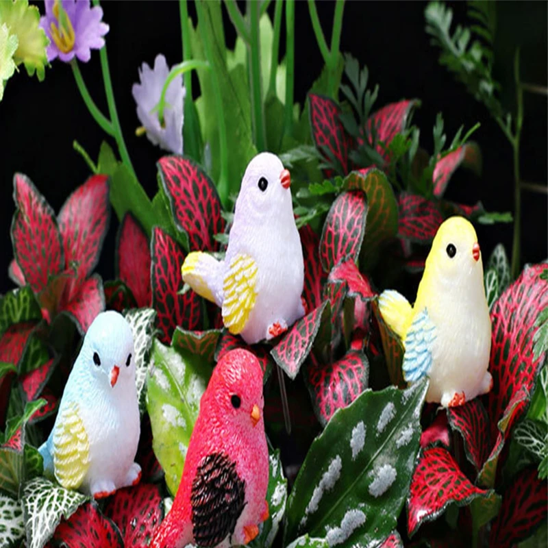 Resin Handicraft Ornaments 8Pcs Cute Cartoon Exquisite Micro Landscape Home Decor Crystal Ball Children like