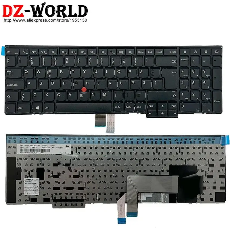 Finlandês Sueco Teclado para Lenovo Thinkpad P50s T560 W540 T540p W541 T550 W550s L540 L560 L570 E531 E540 04y2413 00pa601 se fi - Imagem 6