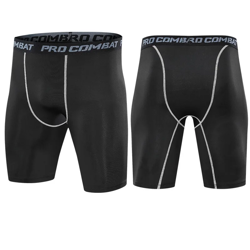 Running fitness pants men's stretch sports tights basketball bottoming shorts quick-drying compression pants cycling
