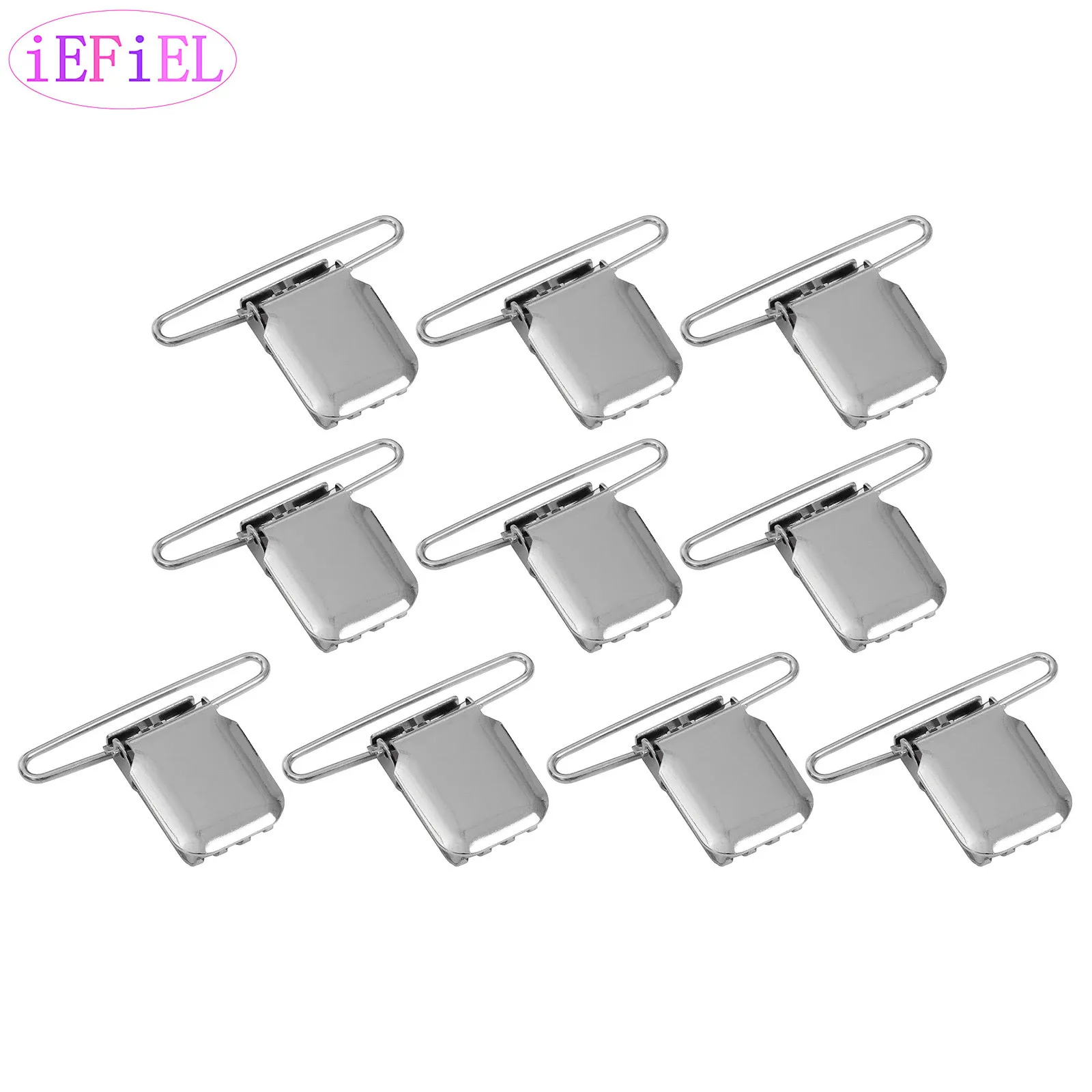 

10Pcs Iron Metal Suspender Straps Duckbill Clips Skidproof Rubber Cases Duck-mouth Clips Replacement Accessories