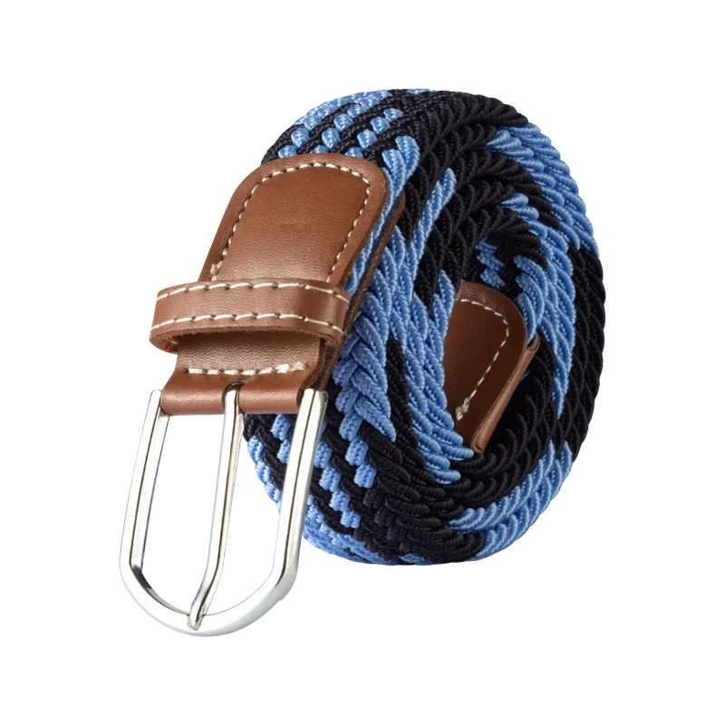 Ceinture tissée en tissu élastique unisexe pour hommes et femmes, épingle décontractée, extensible, toile tressée, simple, loisirs