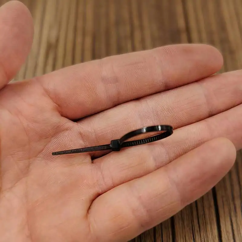 1000개 미니 나일론 케이블 타이 셀프 잠금 플라스틱 지퍼 타이 와이어 바인딩 랩 스트랩 DIY 케이블 정리 및 고정용