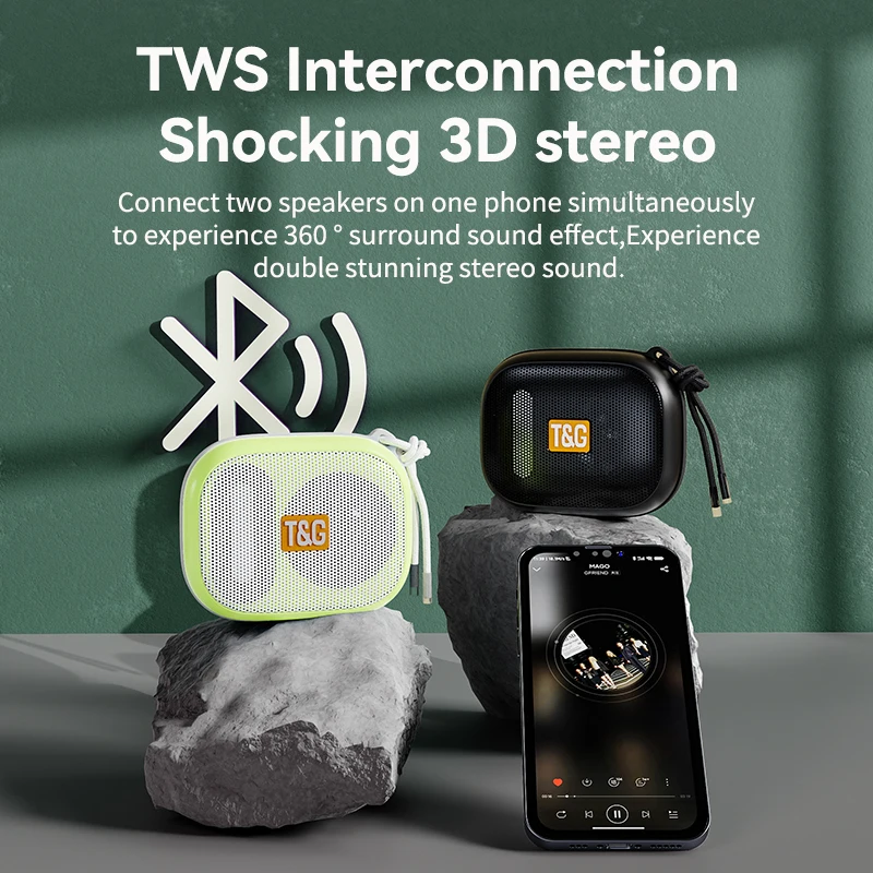 Wireless Bluetooth Speaker Outdoor Portable IPX7 Waterproof TWS Interconnection 360&deg; Surround HiFi Sound Quality TG394 bluetooth speaker,portable speaker,mini bluetooth speaker,audio speaker,mini sound box,hifi speaker