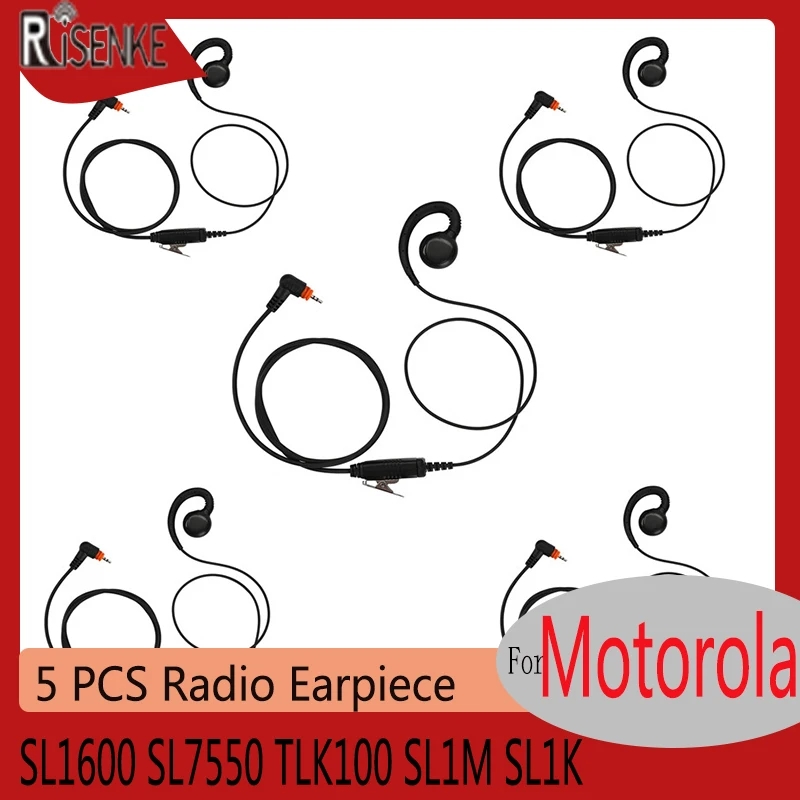 RISENKE-C-Swivel Headset for Motorola Talkabout, SL1600, SL7550, TLK100, SL1M, SL1K, SL7580, SL7590, SL4000, SL3500e, 2.5mm