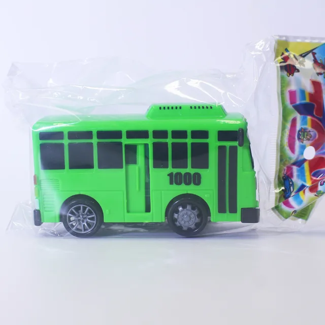 Cartoon puzzle Korean Tayo Mini Bus Little Bus Friends Openable Doors, Slide & Pull Back Toy Bus for Kids 5