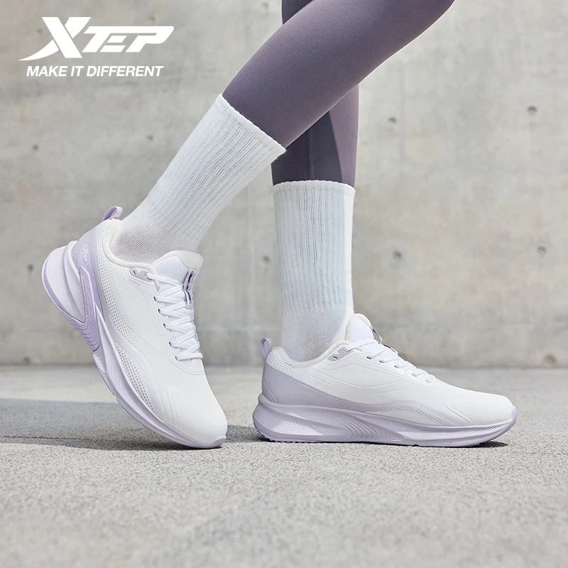 Xtep Cotton Shoes For Women Synthetic Leather Comfortable Breathable Shock Absorption Stability Walking Sneakers 875418370025