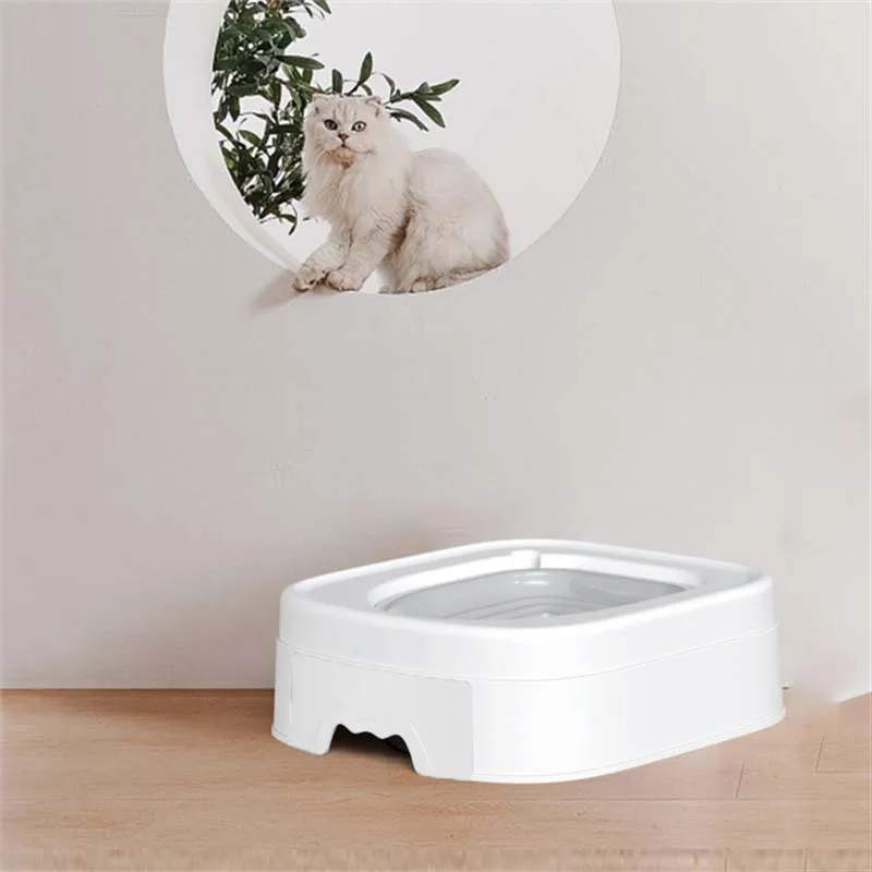 Cats Learn To Use Toilet Toilet Base Reusable Plastic Training Cat Litter Box Cat Trainer