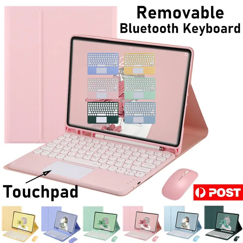 

Colorful Candy Touchpad Wireless Keyboard Magnetic Leather Stand Case Cover For Samsung Galaxy Tab A9 8.7 inch X110 X115 X117