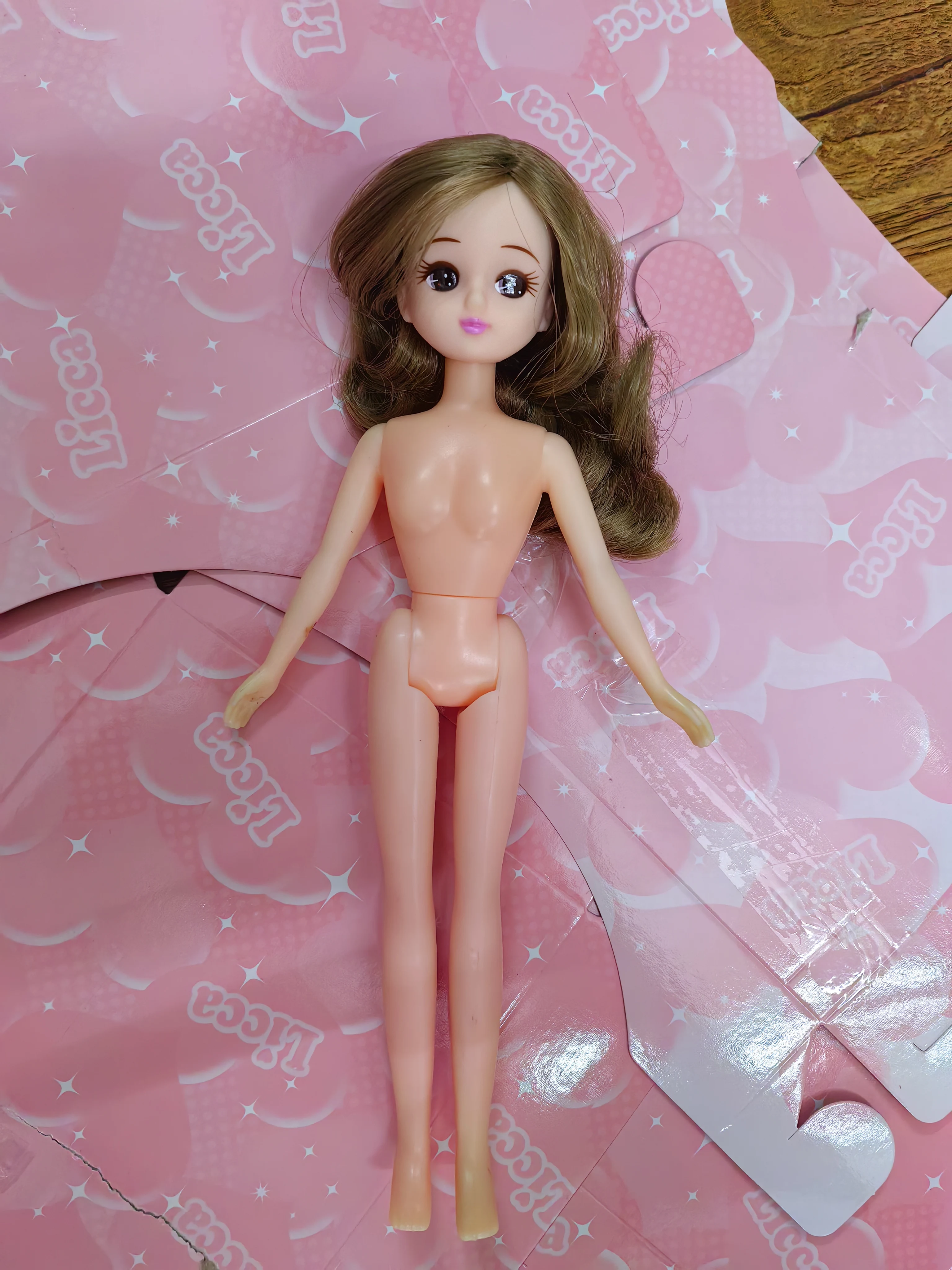 Colorful Long-Haired Jenny Licca Nude Doll - DIY Dress-Up Toy