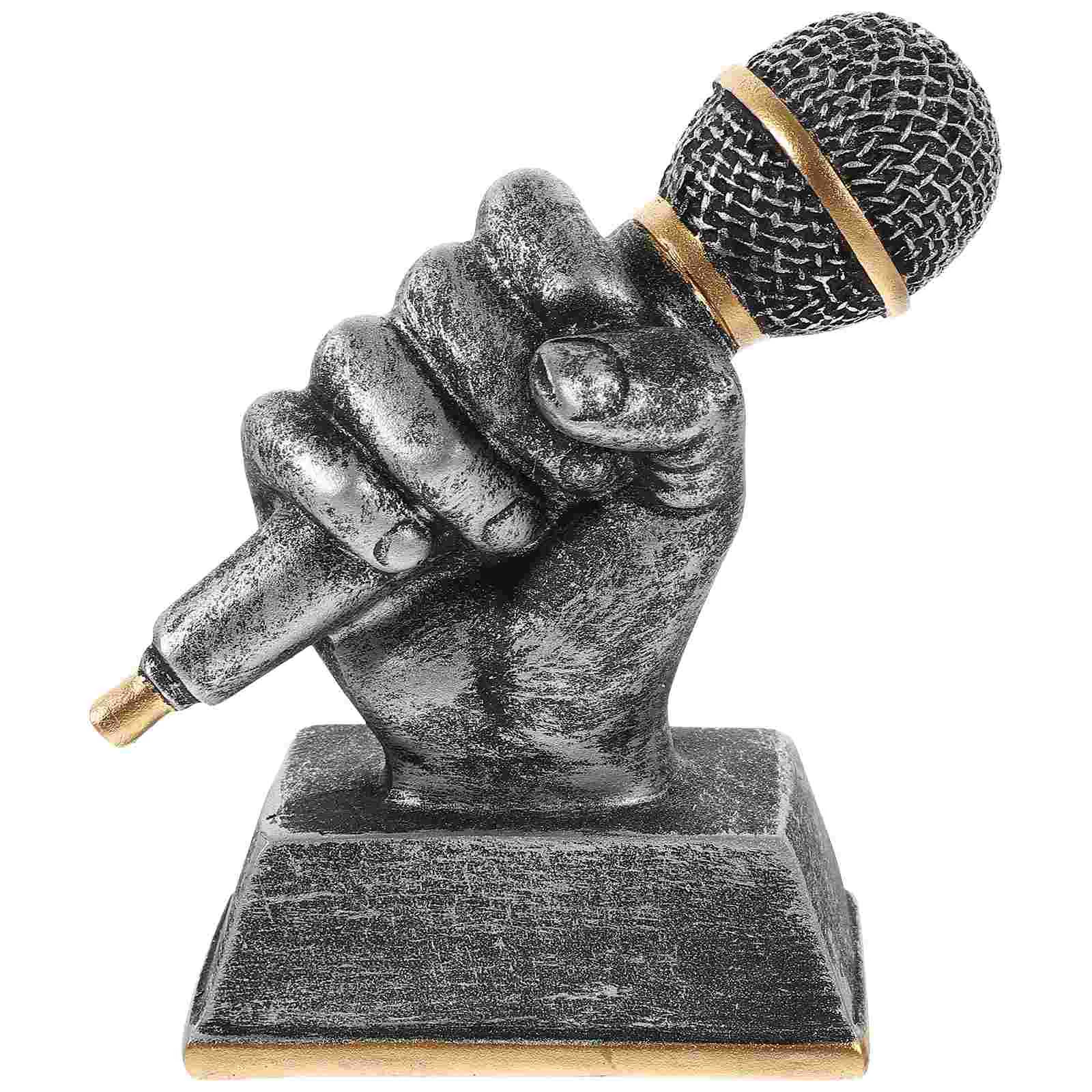 

Music Trophy Award Trophies Decor Props Participation Resin Singing Trophyss
