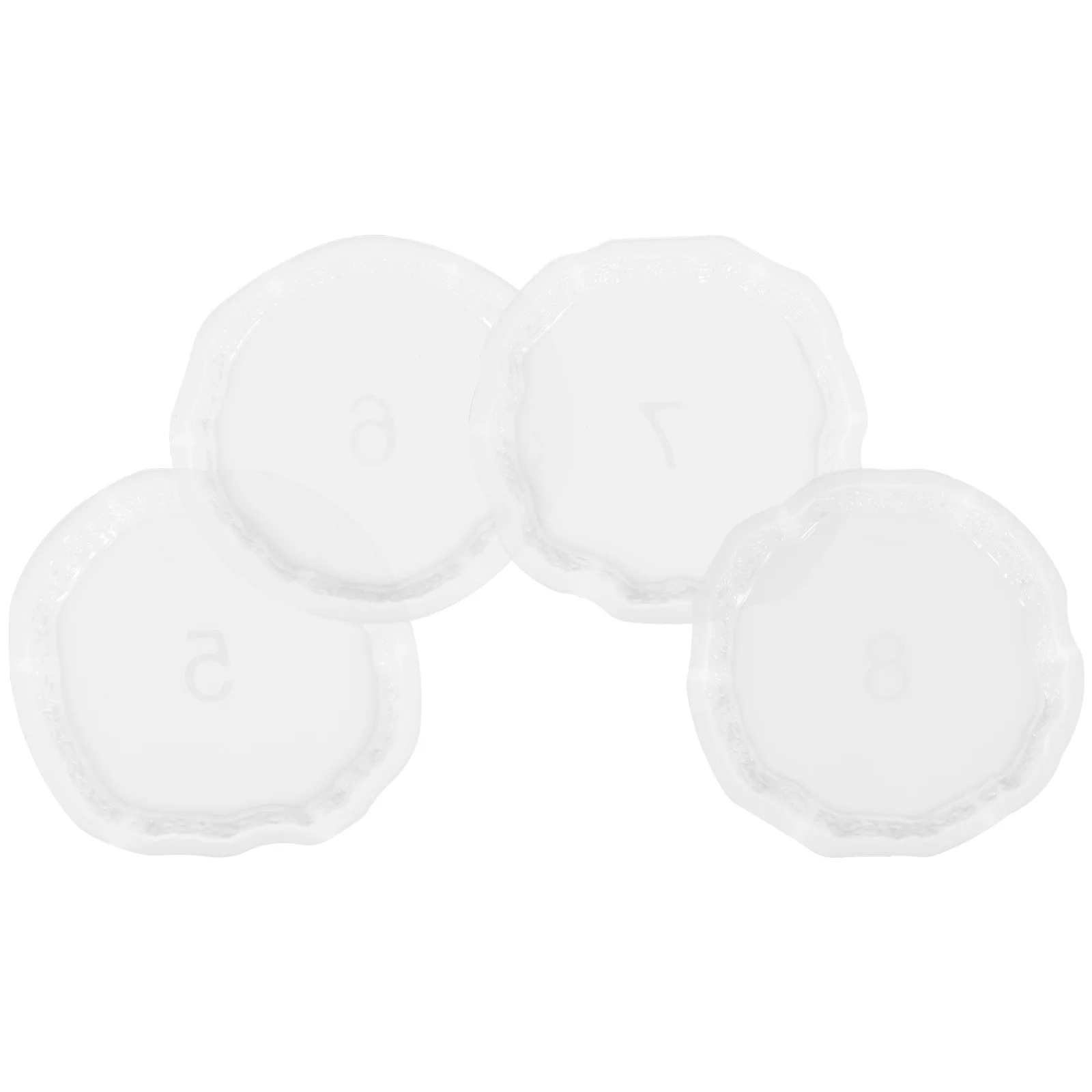 

4 Pcs Coaster Silicone Mold Household Decor Epoxy Resin Home Décor Silica Gel Molds