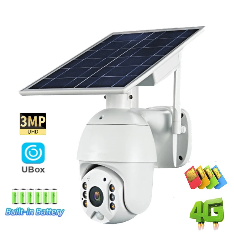 

Camera 4G SIM Card 5MP HD Solar Panel Outdoor Monitoring CCTV Camera Smart Home Two-way Intrusion Alarm Long Standby