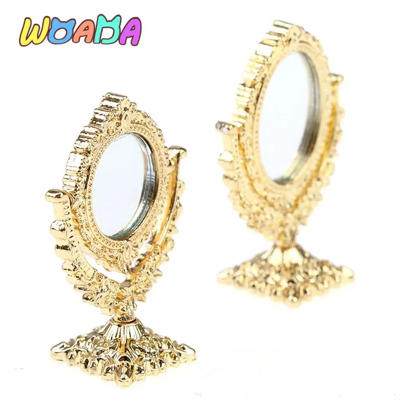 

Куклы масштаб 1/12 мебель для ванной игрушки аксессуары кукольный домик миниатюрное винтажное зеркало для туалетного столика