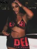 kliou Printed Beach 2 Piece Set Women Summer New Halter Bikini+Bandage Underpants+Letter Printed Hip Skirts Female Vacation Suit 5
