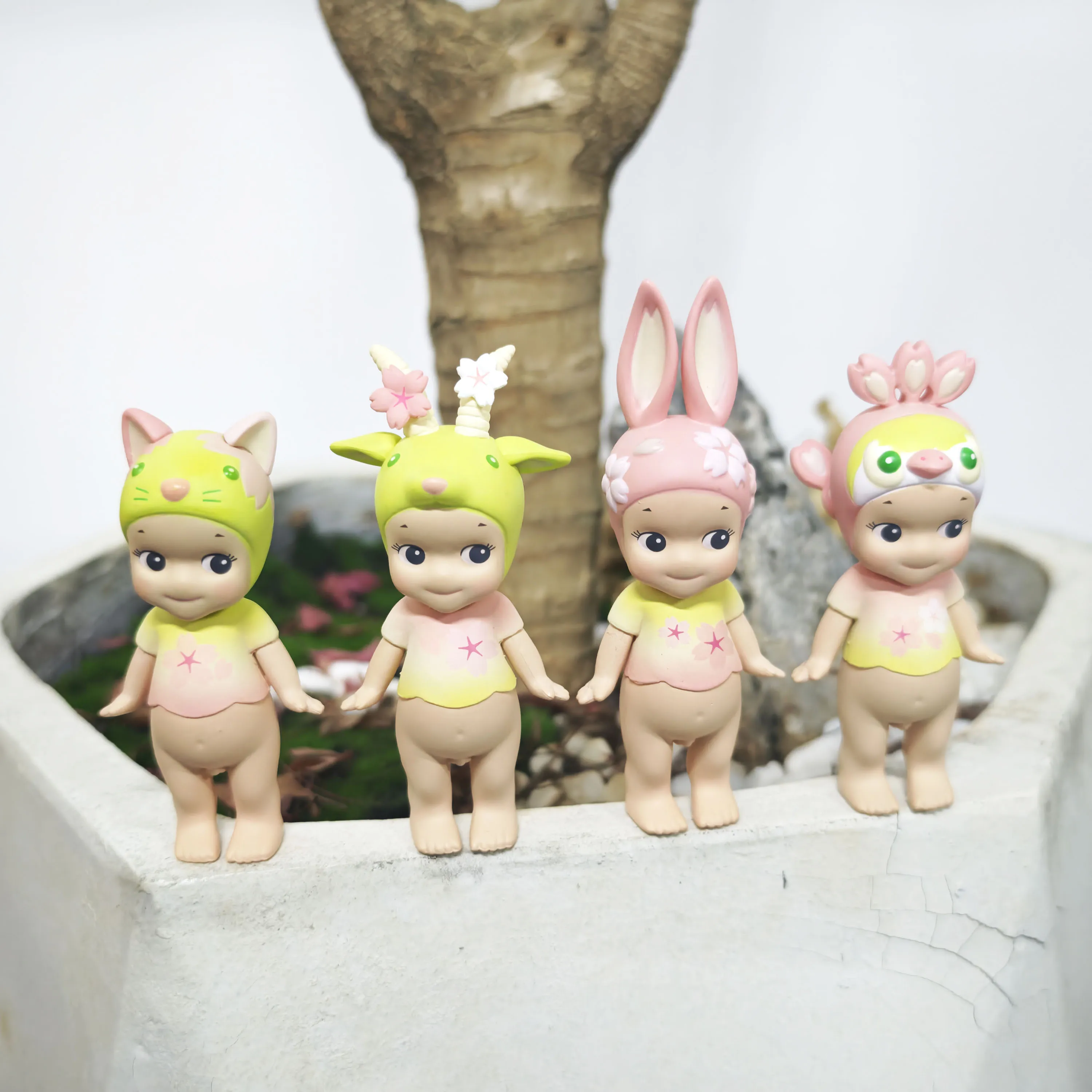 엔젤 블라인드 박스 토이즈 벚꽃 시리즈 애니메이션 미니 액션 피규어 모델 귀여운 인형 장식품 생일 크리스마스 선물