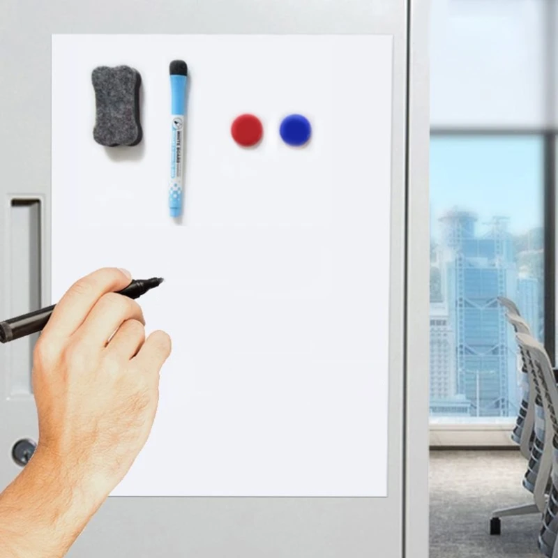 Magnetic Whiteboard-Sheet with Erase Markers for for Refrigerator Shopping List