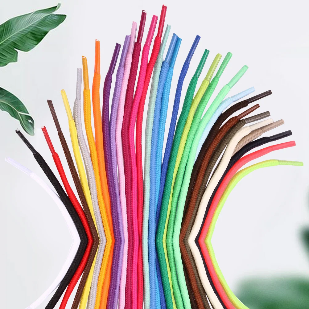 30pcs Round Colored Shoelaces Shoes Strings for