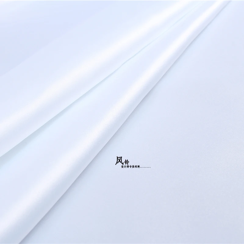 3Meters White Dress Wedding Dress Tribute Satin Fabric Thick and Stylish High-end Mercerated Satin Design Fabric