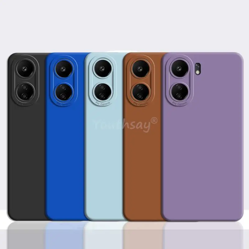 SEAHAI Cover per Oppo A80 5G Cover, Ultra Sottile Custodia in TPU a Gradiente Colori, Trasparente Silicone Morbido Case Antiurto Cover, Viola/Blu