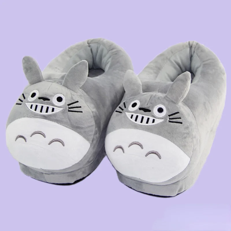 

28cm Anime My Neighbor Totoro Fairydust Susuwatari Plush Slippers Soft Stuffed Indoor Shoes Winter Warm For Woman And Man