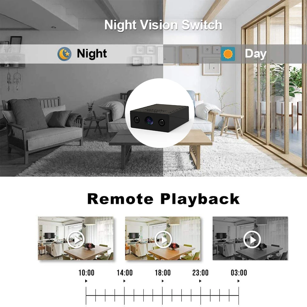 Telecamera Mini 4G HD 1080P Telecamere più piccole USB Smart Home BodyCam Surveillan Visione notturna Visualizzazione remota in tempo reale Rilevazione del movimento - immagine 3