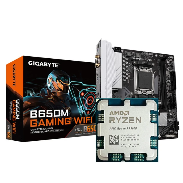 New AMD Ryzen 5 7500F R5 7500F 3.7GHz 6-Core 12-Thread CPU + New GIGABYTE  B650M GAMING WIFI Motherboard Suit For Desktop PC - AliExpress