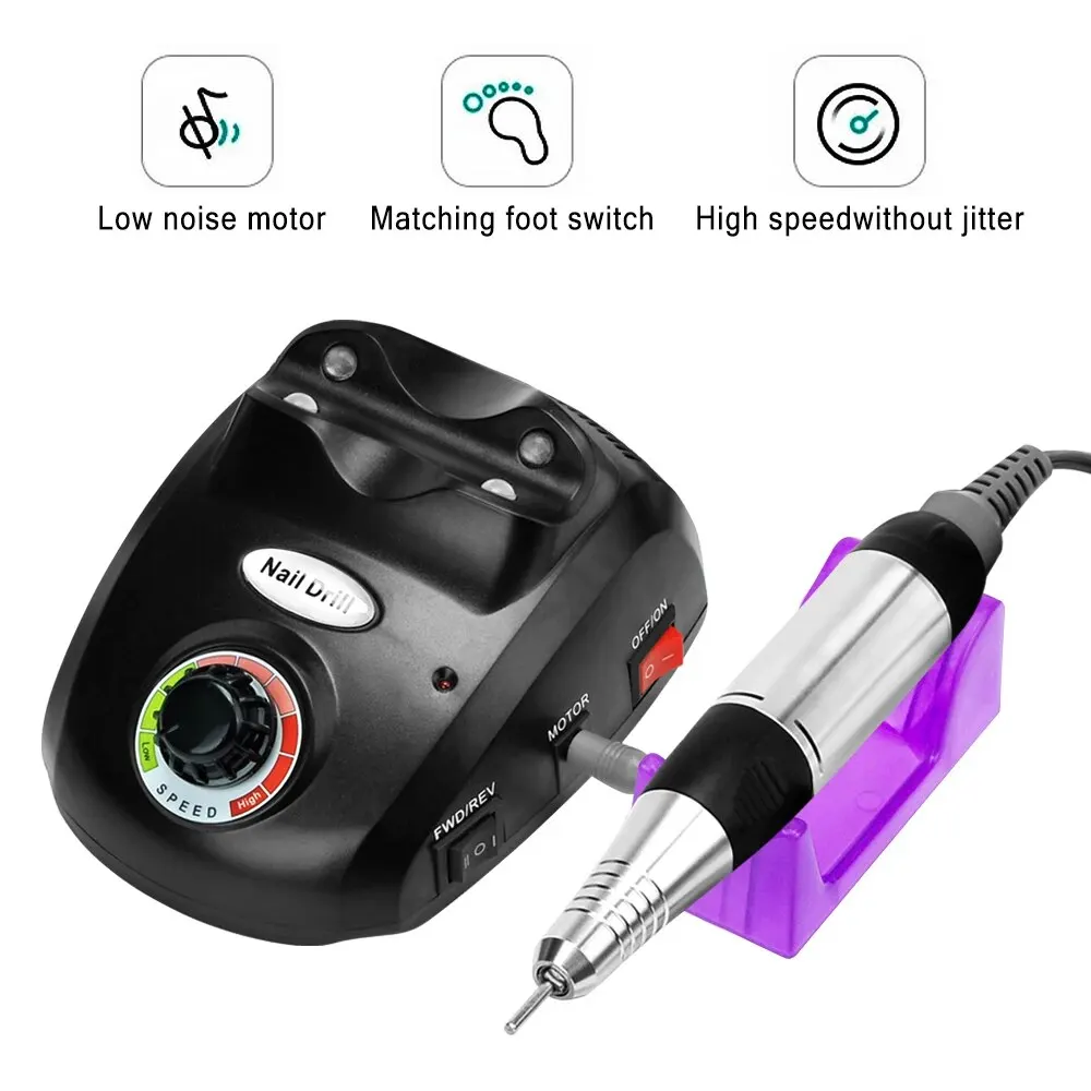 Electric Nail Drill 35000 RPM Machine Mill Cutter Sets for Manicure Nail Tips Pedicure File