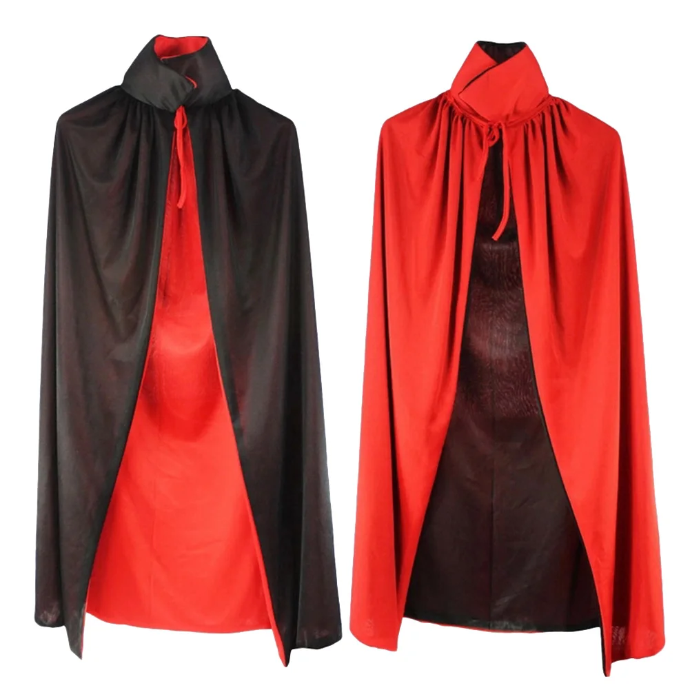

Halloween Costume Cosplay Black Red Cloak Halloween Party Children Cloak Cosplay Costume Collar Black Red Cloak Accessories