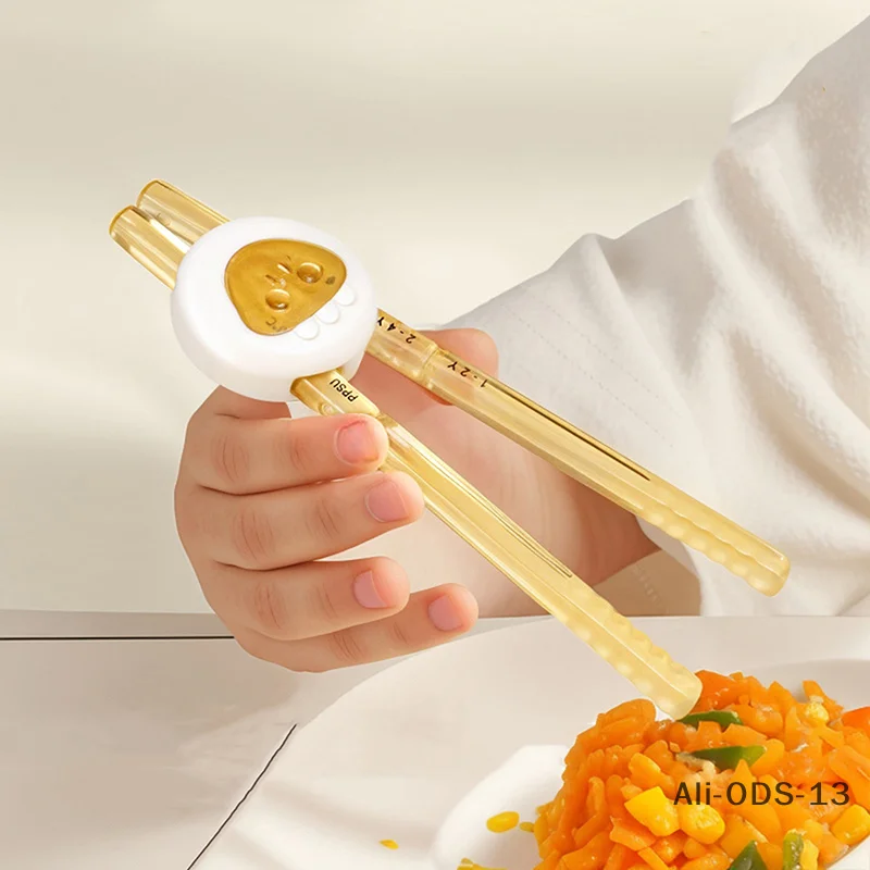 Kids Tiger Mouth Training Chopsticks Silica Gel Baby Safety Learning Aid Chop Sticks Cartoon Tools Correction Of Grip Posture