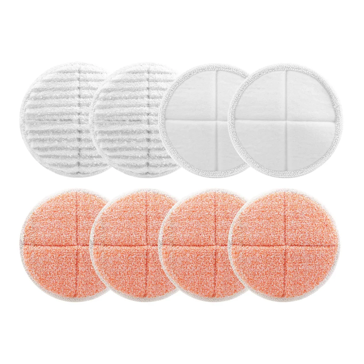 

8 Pack Steam Mop Pads for Bissell : 4 Heavy Scrub Pads, 2 Soft Pads