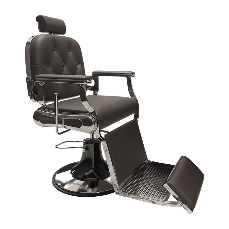 Barber Shop Chair Oil Head Chair Men's Hair Cutting BarBer Vintage Hair Gallery Lift and Foldable Trimming Chair