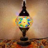 Newest Turkish Mosaic Table Lamp Vintage Art Deco Handcrafted Lamparas De Mesa Ball Glass Romantic Bed Light Led Night Lampe 5