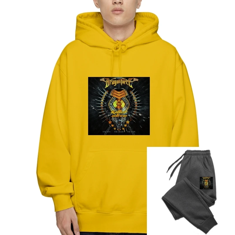 

Мужская верхняя одежда, черный Свитшот Dragonforce Killer для британской мощности с металлическим ремешком, худи, Женская толстовка