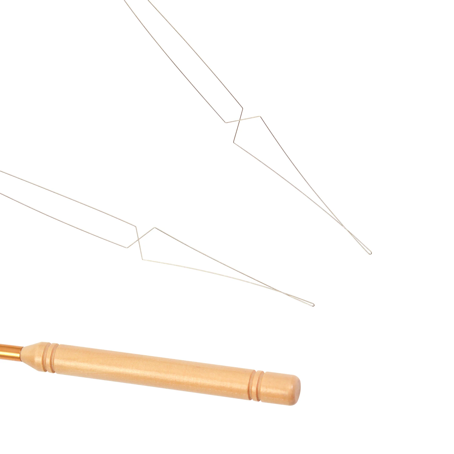 10개 마이크로 링 헤어 익스텐션 풀링 니들 루프 크로셰 훅 가발 비딩 실꿰기 도구 마이크로 링크 비즈 실꿰기 도구