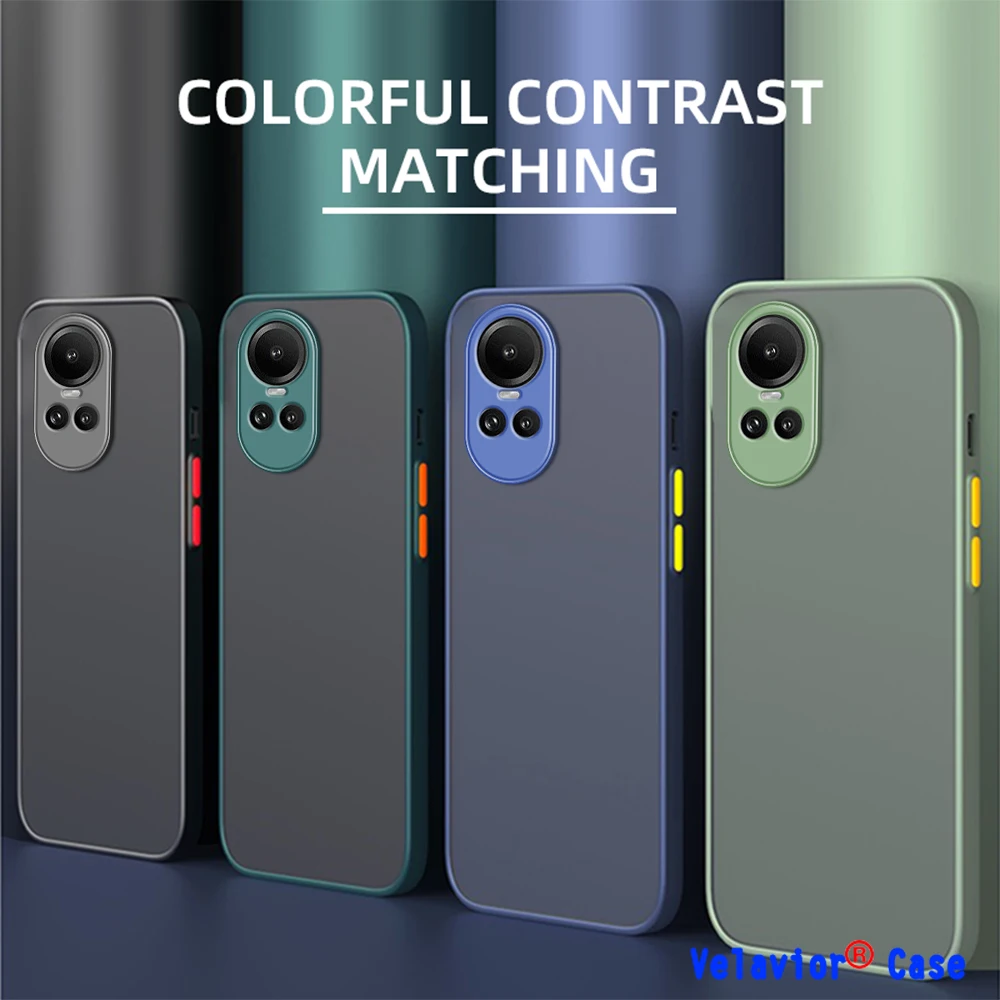 

Case for Oppo Reno 10 5g Shockproof Bumper Matte Translucent Phone Cover for Oppo Reno 10 Pro Plus Protective Shell Reno10 Funda