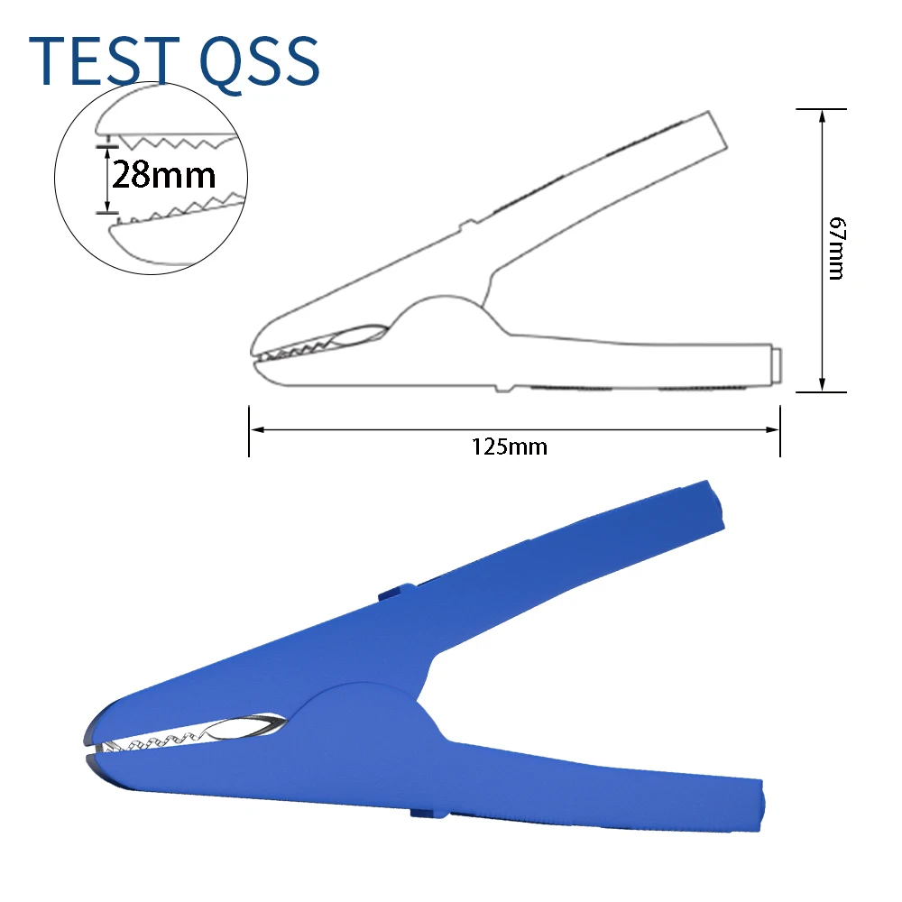 Heavy Duty Alligator Clips Pure Copper 120A 125mm Electrical Connection battery terminals Weld Power Wire Test Q.60053