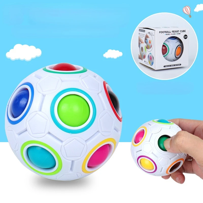 Fidget Toys Rainbow Ball Autism Vent Children Adult Decompression Bubble Antistress Toy Anti Reliver Stress ABS Material 1 Fidget Toys Rainbow Ball Autism Vent Children Adult Decompression Bubble Antistress Toy Anti Reliver Stress ABS Material 1