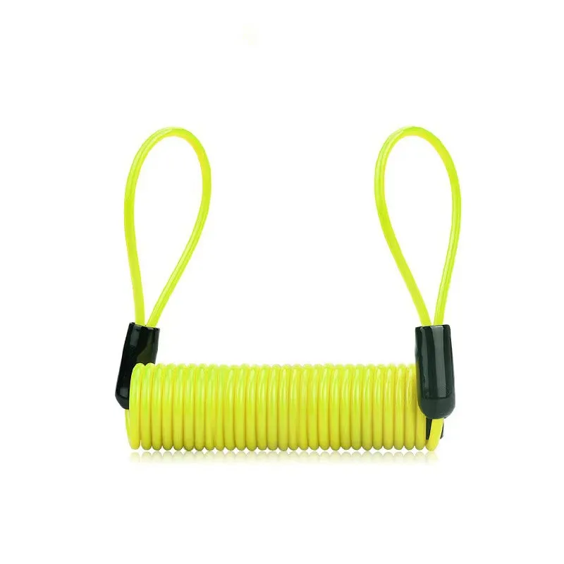 Bicycle Lock 1.5m Spring Cable Lock Anti Theft Rope Alarm Disc Lock For Motorcycle Bike Scooter Security Reminder Protection Accessories