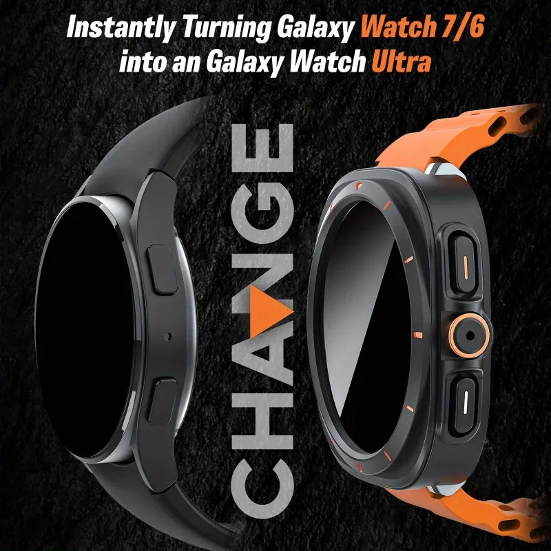 Premium Deluxe Watch Accessory Set - Ultra-Look Protective Case with HD Tempered Glass and Breathable Strap