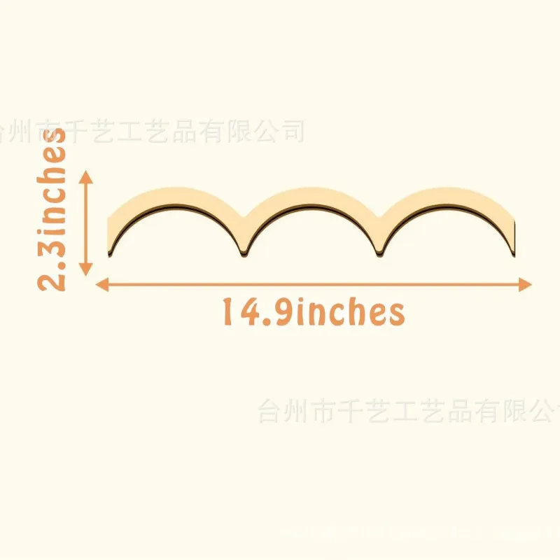 12/24개 스캘럽형 목재 벽 몰딩 의자 레일 목재 코니스 트림 홈 데코용 최신 2026 디자인