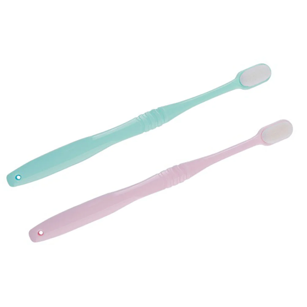 

2PCS Micro- Family Toothbrushes Micro-Nano Manual Gum Care Micro- Family Toothbrushes for Women Men (Pink and Sky-blue)