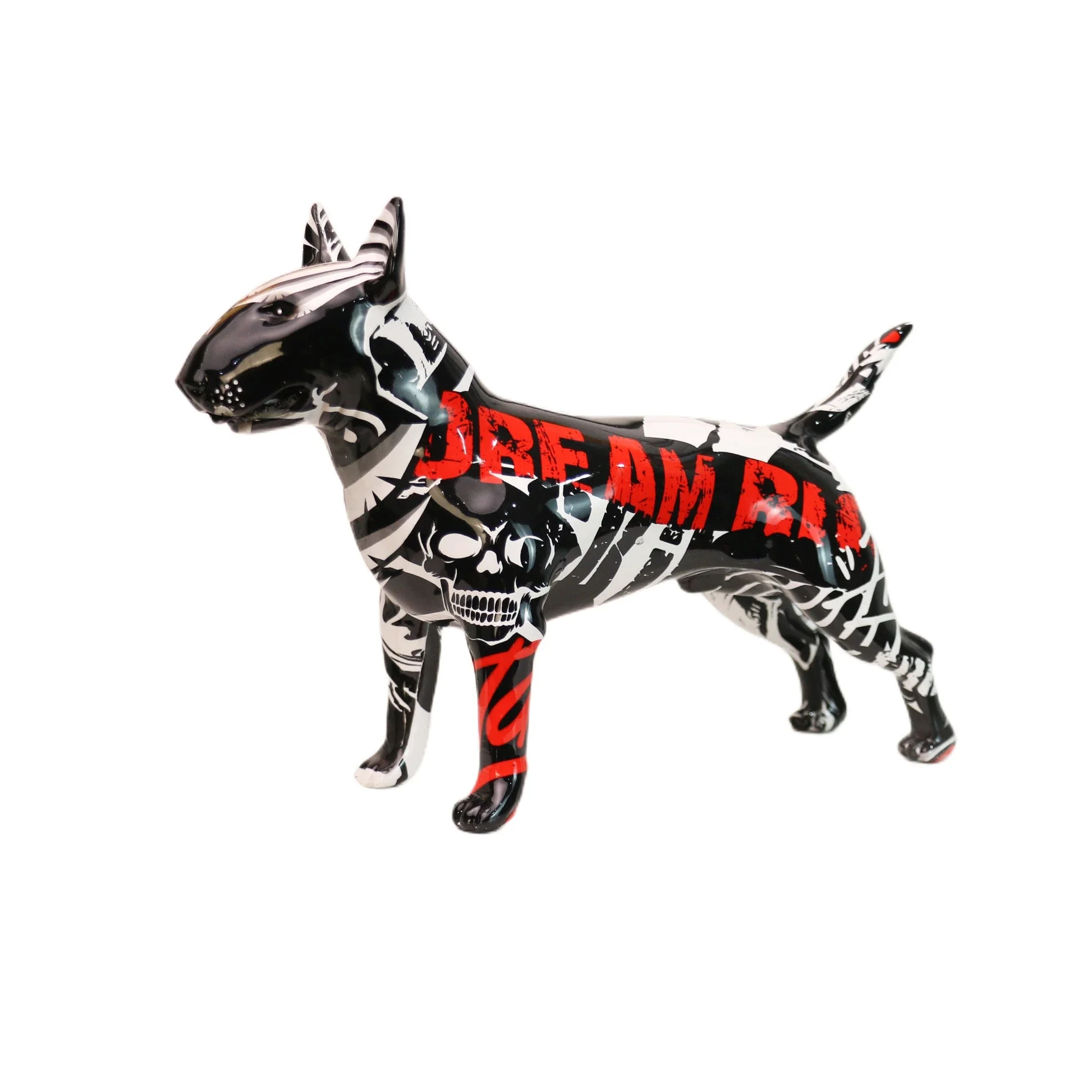 Figurine Chienne Bull Terrier Assise CollectA | Représentation Authentique de la Race