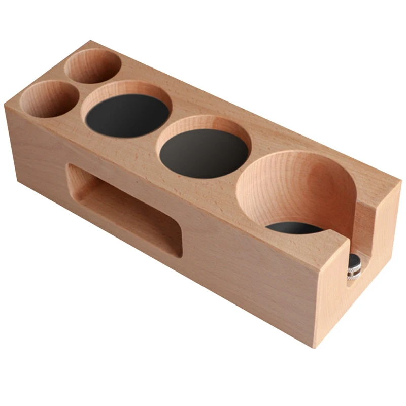 

Coffee Tamper Holder Filter Stand Wooden Espresso Distributor Mat Rack Coffee Maker Tool Accessories