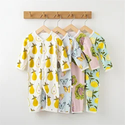Combinaisons printemps automne pour nouveau né, barboteuse imprimée, en coton, à manches longues, pour garçon et fille 